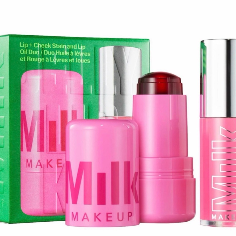 Milk Makeup Lip + Cheek Stain and Lip Oil Duo - Vibrant Pink
